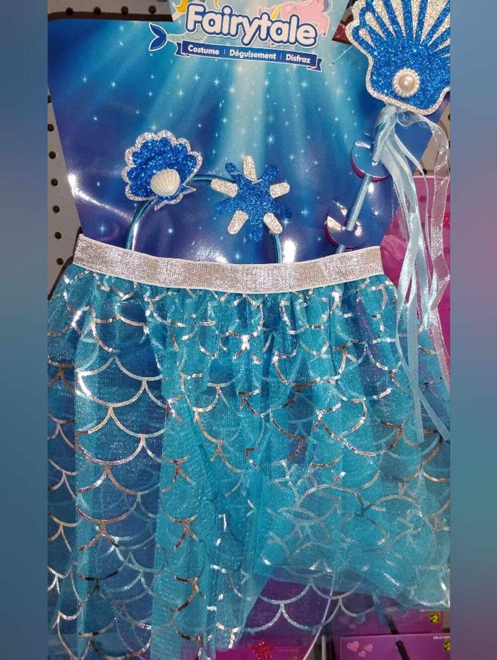 Kids Blue Mermaid Tutu Skirt Costume